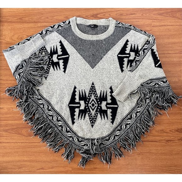 Sweaters - Oversized Poncho Sweater